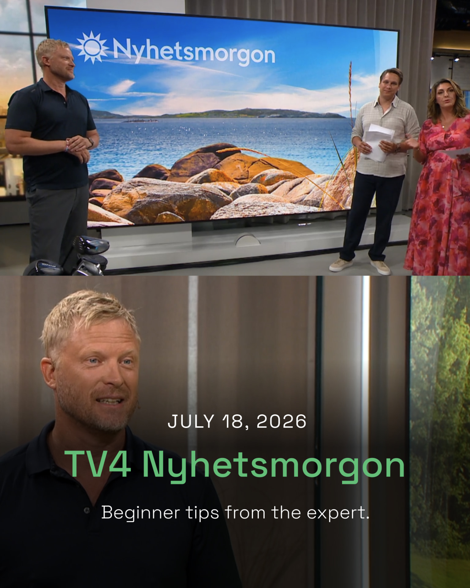 TV4 Nyhetsmorgon — Balance Golf golf tips