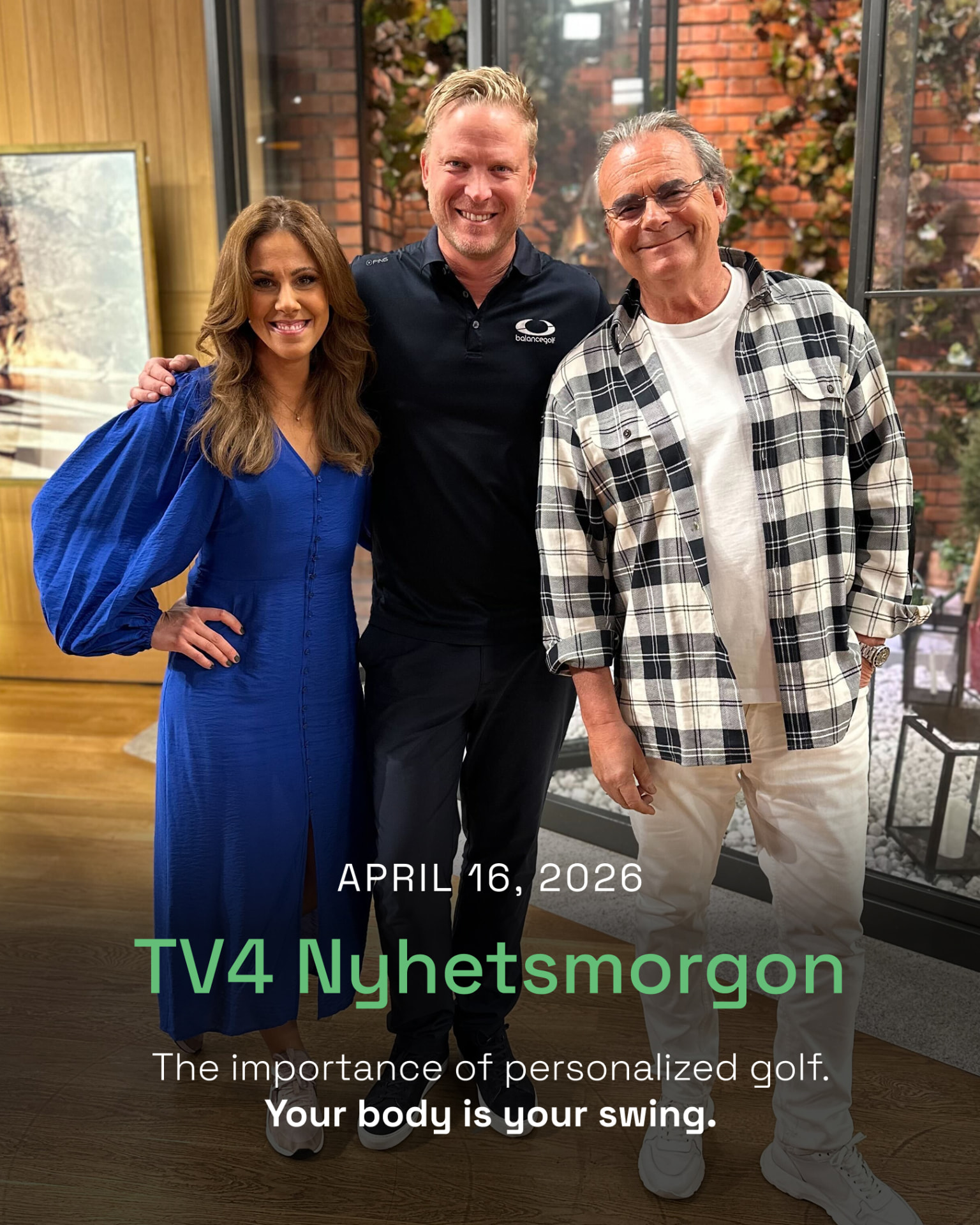 TV4 Nyhetsmorgon — Your body becomes your golf swing